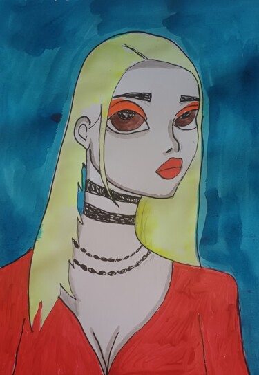 Zeichnungen mit dem Titel "I style" von Ashton Knighting, Original-Kunstwerk, Tinte