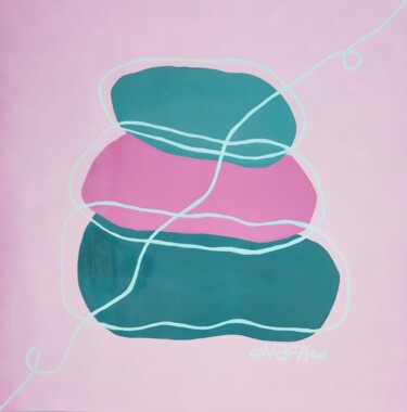 Zen Minimalism. Gray and Pink Stones - Print "Zen Minimalism. Gra…" başlıklı Dijital Sanat Vafa Majidli tarafından, Orijinal sanat, Dijital Resim