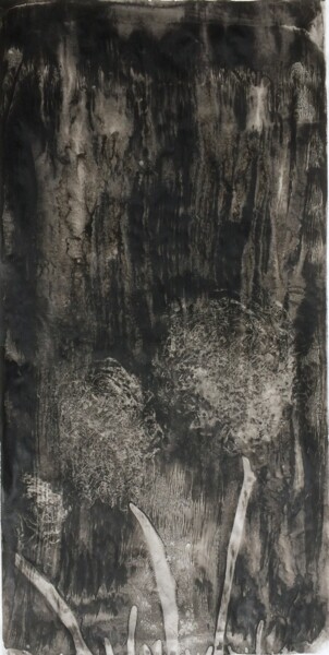 Prenten & gravures getiteld "noir végétal1" door Philippe Louis Brognon, Origineel Kunstwerk, Monotype