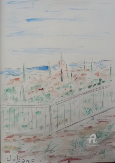 「213 Chemin du Bouqu…」というタイトルの絵画 Roberto Urbanoによって, オリジナルのアートワーク, 水彩画