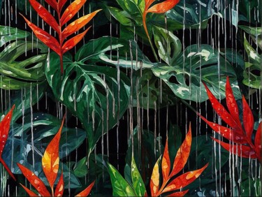 Printmaking titled "Hidden" by The Vault Art, Original Artwork, Digital Print Mounted on Wood Stretcher frame