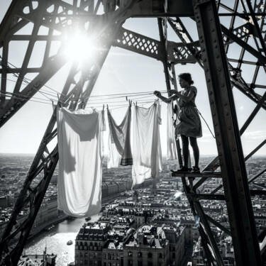 Arts numériques intitulée "MADAME EIFFEL_2" par Egidoro, Œuvre d'art originale, Image générée par l'IA