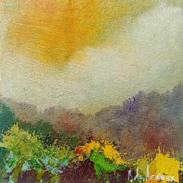 绘画 标题为“Paysage Imaginaire…” 由Bernard Des Roseaux, 原创艺术品, 油 安装在木板上