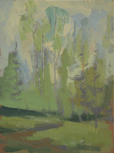 Pittura intitolato "Spring Forest" da Natalya Egorova, Opera d'arte originale, Olio