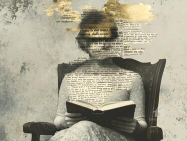 The Woman Who Read Herself Away Digital Arts titled "The Woman Who Read…" by Suima, Original Artwork, AI generated image