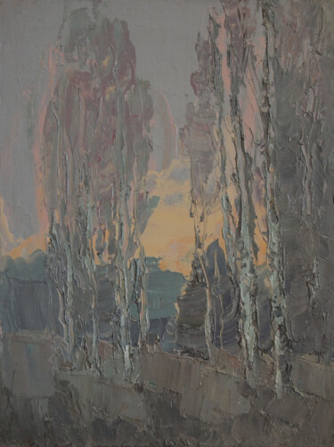 Schilderij getiteld "Sunset" door Natalya Egorova, Origineel Kunstwerk, Olie