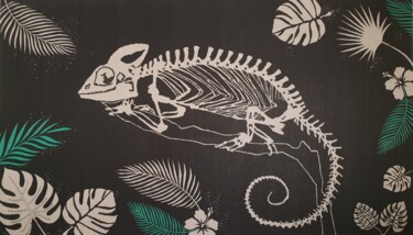 绘画 标题为“Silent Metamorphosis” 由Petra Nikita Pavlovičová, 原创艺术品, 墨 安装在木质担架架上