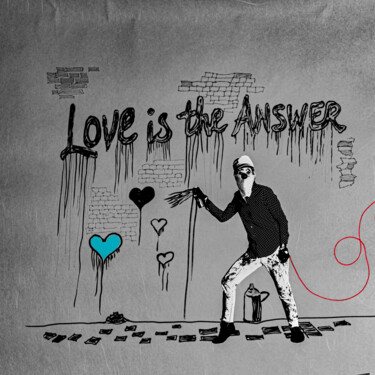 Love is the answer Fotografia intitulada "Love is the answer" por Dona Kea, Obras de arte originais, Fotografia Manipulada Montado em Metal