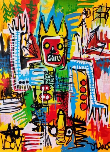Erection king ( Tribute to Basquiat ) 绘画 标题为“Erection king ( Tri…” 由Dr. Love, 原创艺术品, 丙烯