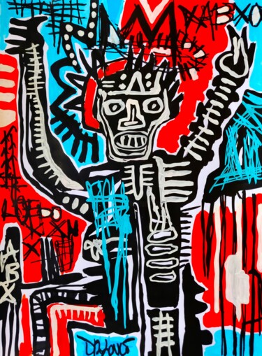 The dancing man ( Tribute to Basquiat ) 绘画 标题为“The dancing man ( T…” 由Dr. Love, 原创艺术品, 丙烯