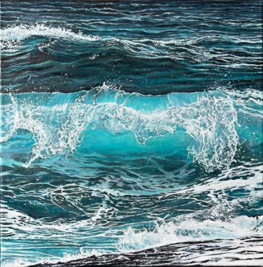 Painting titled "Splash of Silence" by Daria Dudochnykova, Original Artwork, Oil
