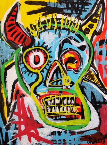 绘画 标题为“Crazy face” 由Dr. Love, 原创艺术品, 丙烯