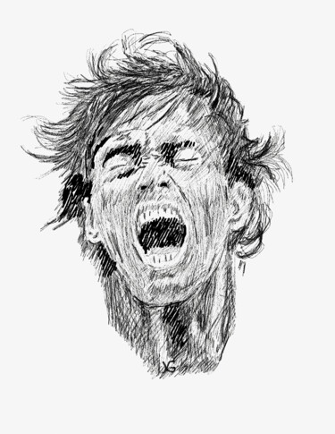 Digital Arts με τίτλο "The Scream Within" από J. Gambande, Αυθεντικά έργα τέχνης, Ψηφιακή ζωγραφική