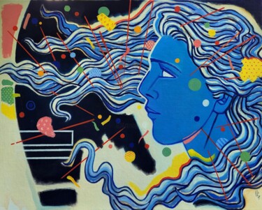 Peinture intitulée "Vision estivale" par Pascal Buffard, Œuvre d'art originale, Huile Monté sur Châssis en bois