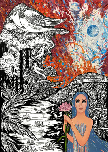 "Peace" başlıklı Tablo Yulia Novikova tarafından, Orijinal sanat, Akrilik