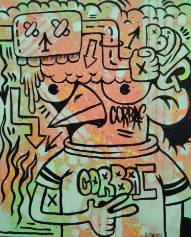 Peinture intitulée "Corbac" par Alexis Bernardi, Œuvre d'art originale, Acrylique