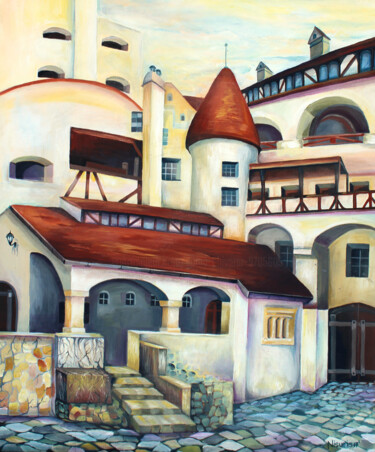 Bran Castle – Gothic Interiors and the Spirit of Dracula "Bran Castle – Gothi…" başlıklı Tablo Sonia Chivarar tarafından, Orijinal sanat, Akrilik Ahşap Sedye çerçevesi üzerine monte…