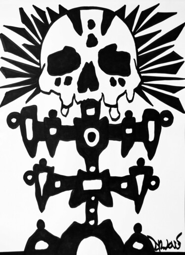 The cross 绘画 标题为“The cross” 由Dr. Love, 原创艺术品, 标记