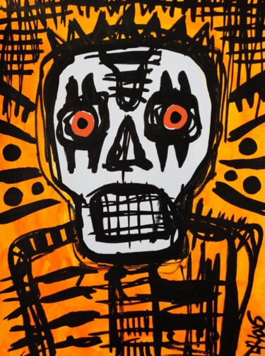 Scared skull 绘画 标题为“Scared skull” 由Dr. Love, 原创艺术品, 丙烯