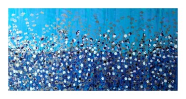 Pittura intitolato "Summer blue" da Myriam Carbonnier, Opera d'arte originale, Acrilico