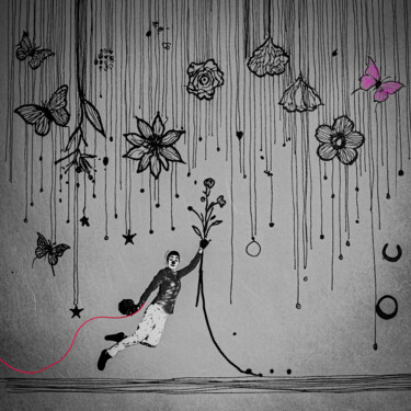 摄影 标题为“L'ENVOL” 由Dona Kea, 原创艺术品, 操纵摄影 安装在金属上