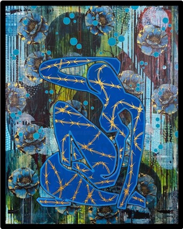 Pittura intitolato "H E R O E S." da Christelle Riffet (Céhère), Opera d'arte originale, Acrilico Montato su Telaio per bare…