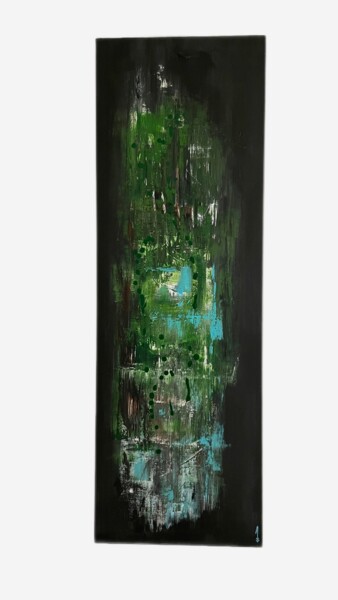 Pittura intitolato "Jungle -série noire" da Audrey Steiner, Opera d'arte originale, Acrilico Montato su Telaio per barella i…