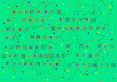 数字艺术 标题为“Mots codés non viol…” 由Pascal Rissac, 原创艺术品, 数字油画