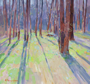 Spring in the Forest Schilderij getiteld "Spring in the Forest" door Aleksander Kryushyn, Origineel Kunstwerk, Olie