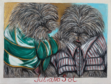 Pittura intitolato "Jordan, sad again" da Juliana Sol, Opera d'arte originale, Olio Montato su Telaio per barella in legno