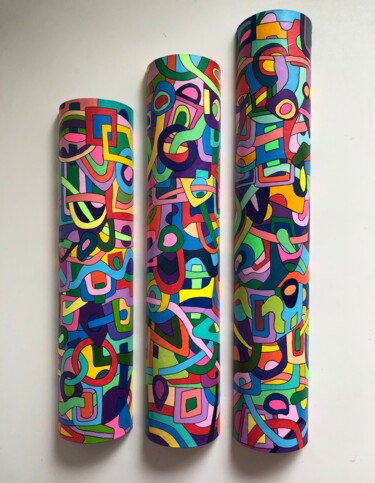 Картина под названием "Vivid Entanglement…" - Iryna Movchan, Подлинное произведение искусства, Акрил