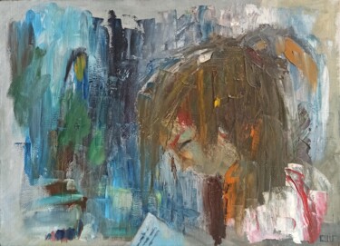 The Letter 绘画 标题为“The Letter” 由Shaliko Saghatelyan, 原创艺术品, 油 安装在木板上