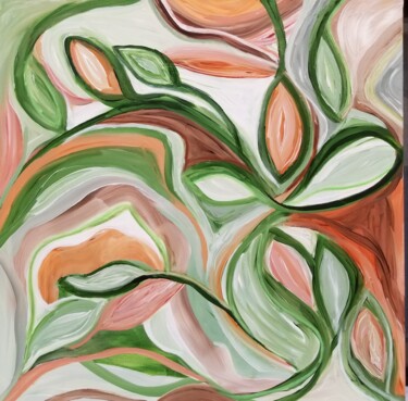 We are intertwined like the branches of a vine - 2025 绘画 标题为“We are intertwined…” 由Johanne Monique Dufour (Monique J Dufour), 原创艺术品, 丙烯 安装在木质担架架上