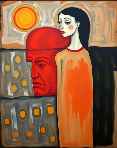 Eclissi dell'Essere Schilderij getiteld "Eclissi dell'Essere" door De Saporettis "Daam", Origineel Kunstwerk, Acryl