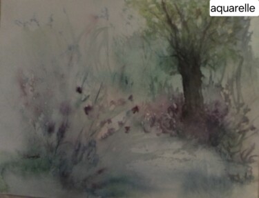 「Nature 5」というタイトルの絵画 Annie Bonvarletによって, オリジナルのアートワーク, 水彩画
