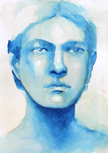 图画 标题为“Portrait 13” 由Natalia Erkovich, 原创艺术品, 水彩