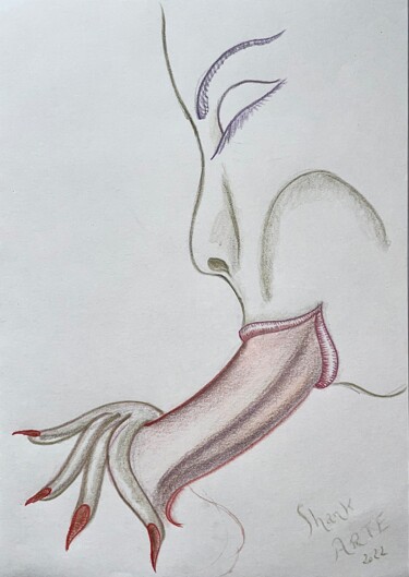 Dibujo titulada "La fée Lassion" por Shank Arte, Obra de arte original, Lápiz