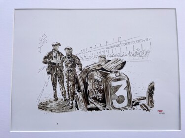 Dessin intitulée "Bentley" par Bdv, Œuvre d'art originale, Encre