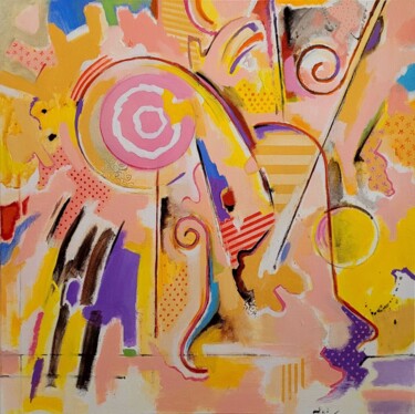 Peinture intitulée "La bête étrange" par Pascal Buffard, Œuvre d'art originale, Acrylique Monté sur Châssis en bois