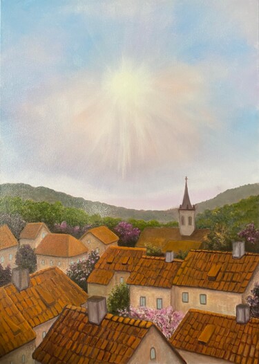 Peinture intitulée "Beautiful day" par Anna Vlasova, Œuvre d'art originale, Huile
