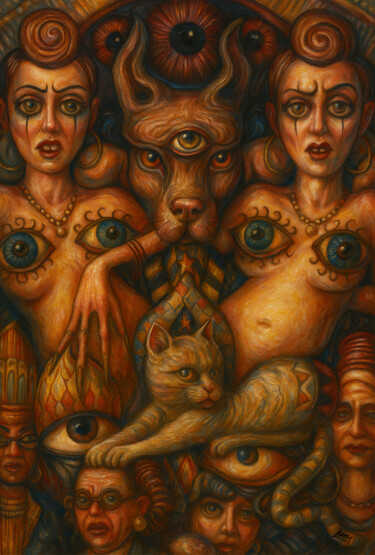 "They Have Eyes" başlıklı Tablo Spencer Derry tarafından, Orijinal sanat, AI tarafından oluşturulan görüntü