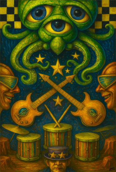 3rd Eye Octopus "3rd Eye Octopus" başlıklı Tablo Spencer Derry tarafından, Orijinal sanat, AI tarafından oluşturulan görüntü