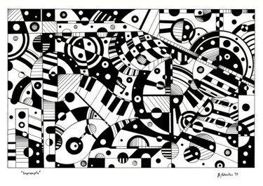 Drawing titled "Impromptu" by Boris Matoničkin, Original Artwork, Ink