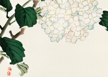 Arte digital titulada "Elegant Hydrangea B…" por Chun Yu Guan, Obra de arte original, Imagen generada por IA Montado en Cart…