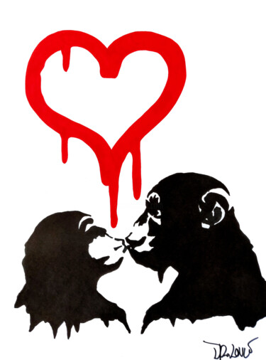 love by Dr. Love Peinture intitulée "love by Dr. Love" par Dr. Love, Œuvre d'art originale, Acrylique