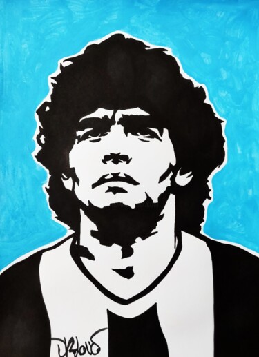 Maradona Street Art 绘画 标题为“Maradona Street Art” 由Dr. Love, 原创艺术品, 丙烯