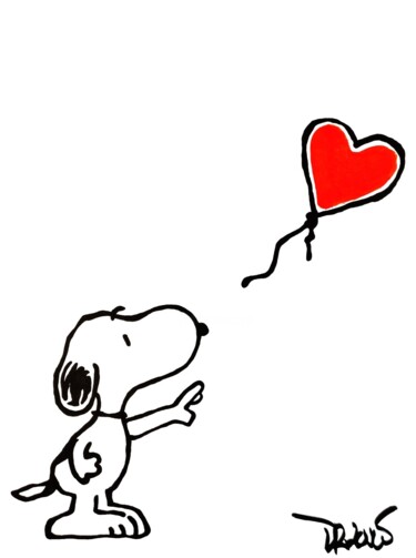 绘画 标题为“Snoopy love and hope” 由Dr. Love, 原创艺术品, 丙烯
