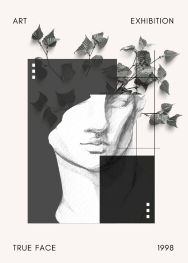 Digital Arts titled "Eternal Mask: Art E…" by Chun Yu Guan, Original Artwork, AI generated image Mounted on Cardboard