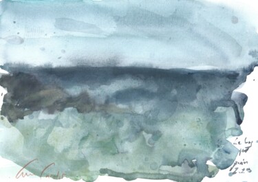 Pintura intitulada "L'anse du Ly, vers…" por Anne Cardot, Obras de arte originais, Aquarela