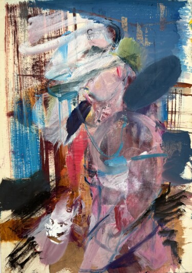 Schilderij getiteld "Untitled 2" door Albina Onay, Origineel Kunstwerk, Olie